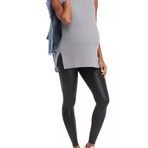 NWOT Spanx | Mama Maternity Faux Leather Leggings , Med $99 B34